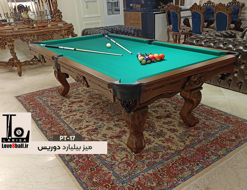 میز بیلیارد سنتی با ماهوت سبز