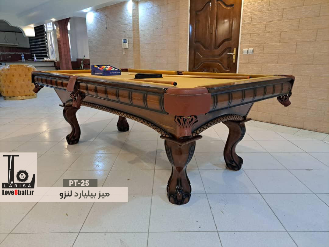 میز بیلیارد قهوه ای