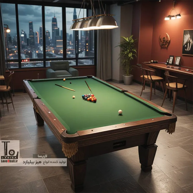 میز بیلیارد تمام چوبی خانگی