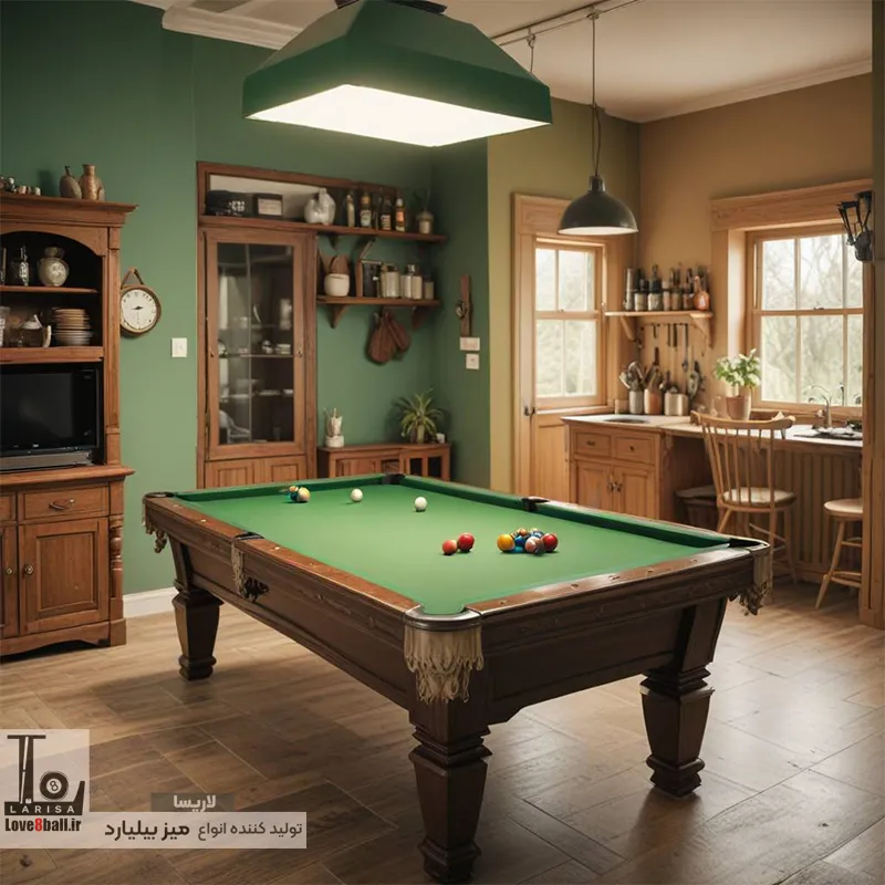 میز بیلیارد ماهوت سبز