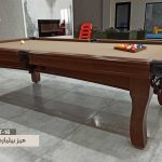 میز بیلیارد ویلا با چوب سوپر روسی و ماهوت نسکافه ای
